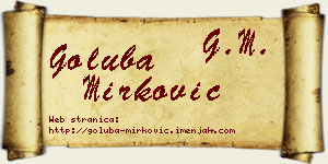 Goluba Mirković vizit kartica